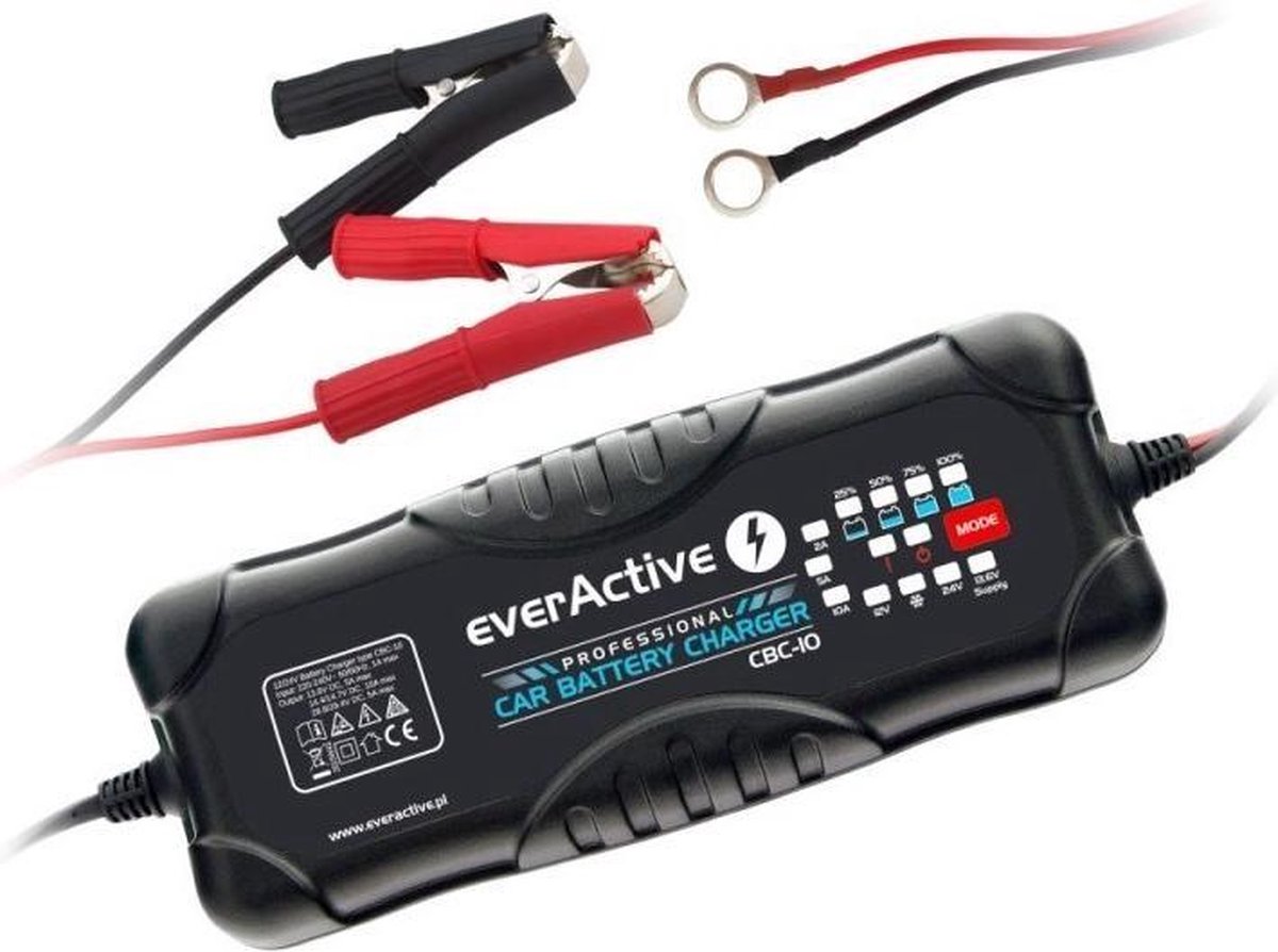 everActive CBC-10 acculader met druppelfunctie - 12V/24V - tot 200Ah