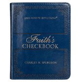 Lux Leather Blue Faiths Checkbook On