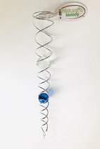 Nature's Melody Crystal Vortex Spinner Wind Spinner Kristal staart 50cm met licht-blauwe glazen kogel van 4cm & facet geslepen glazen kogel van 5cm ,De beste kwaliteit ! wind vange