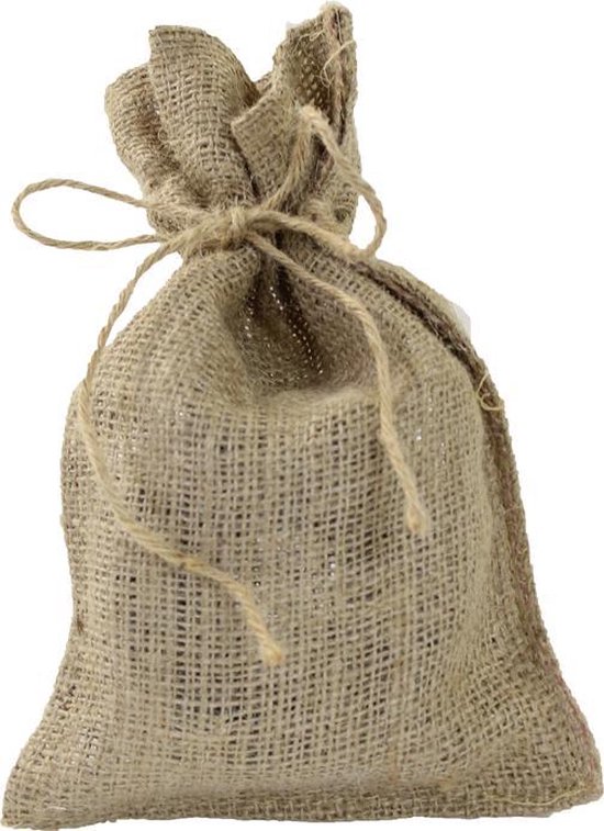 HOLDLEAF Lot De 24 Sacs En Jute 10x8cm Avec Cordon De Serrage + 24 Croix En Bois Et Cordes Pour Communion, Baptême, Mariage Et Fêtes