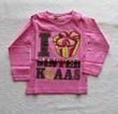 Meisjes T-shirt 104/110 Sinterklaas Roze
