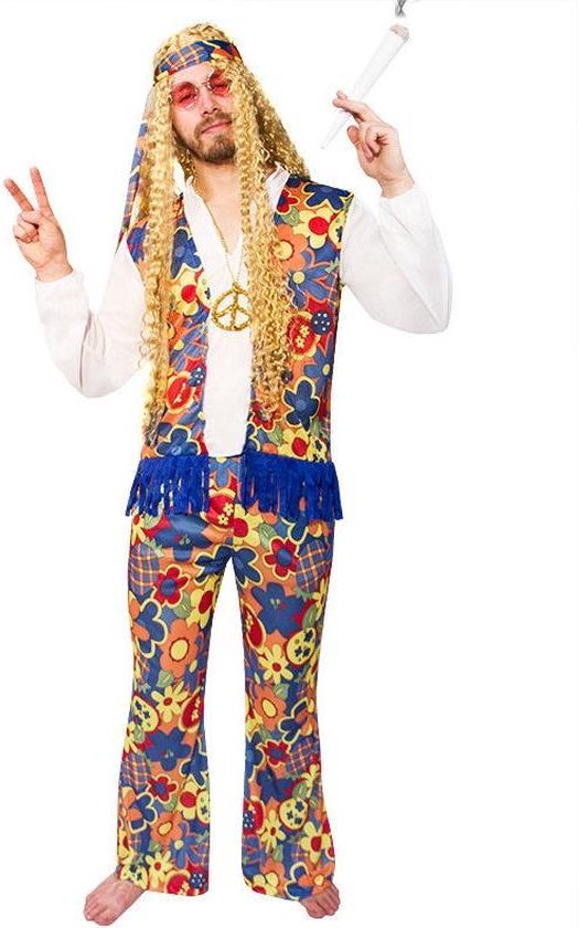 cocaïne Ga wandelen Internationale Hippie kleurrijk bloemen kostuum voor volwassenen - Volwassenen kostuums |  bol.com