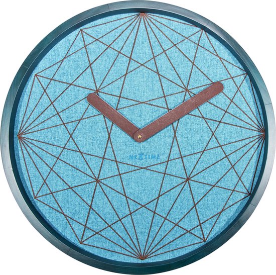 NeXtime Calmest - Horloge - Ronde - Ø50 cm - Bleu