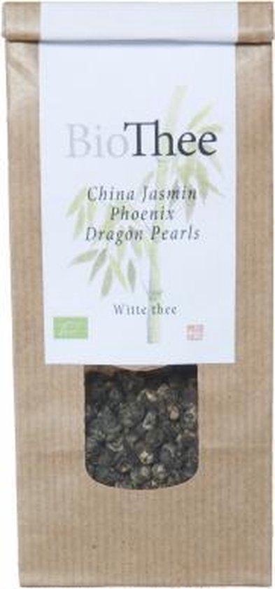 China Jasmin Phoenix Dragon Pearls (Bio) 150 gr. Premium biologische losse witte jasmijnthee.
