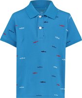 Noppies Jongens Polo met all over print Rosemont - Brilliant Blue - Maat 92