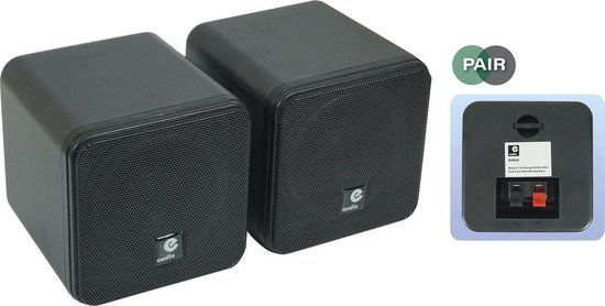 rommel Bij elkaar passen handicap Zwarte 4 inch full range mini opbouw luidsprekerset 80 watt | bol.com