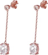 Orphelia ZO-7419 - Oorhangers - Zilver 925 Rosé - Zirkonia - 3,5 cm