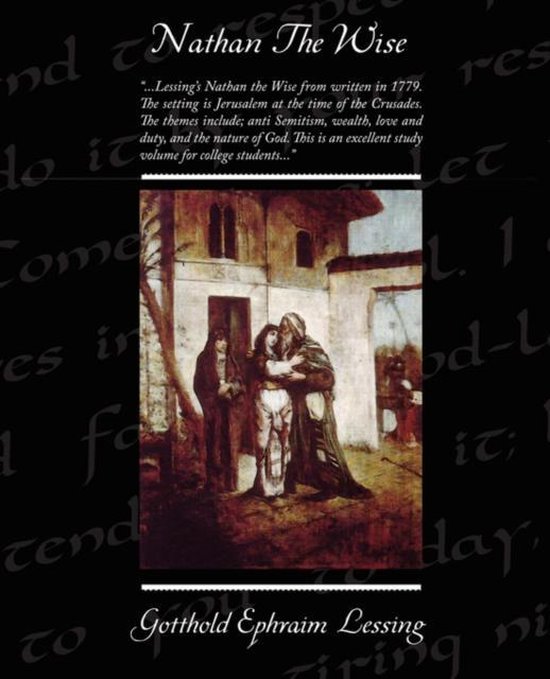 Couverture du livre "Nathan The Wise" avec une peinture de Lessing, Gotthold Ephraim.
