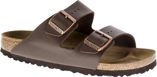 Birkenstock - Arizona - Comfort slippers - Heren - Dark Brown BF - - Maat 42