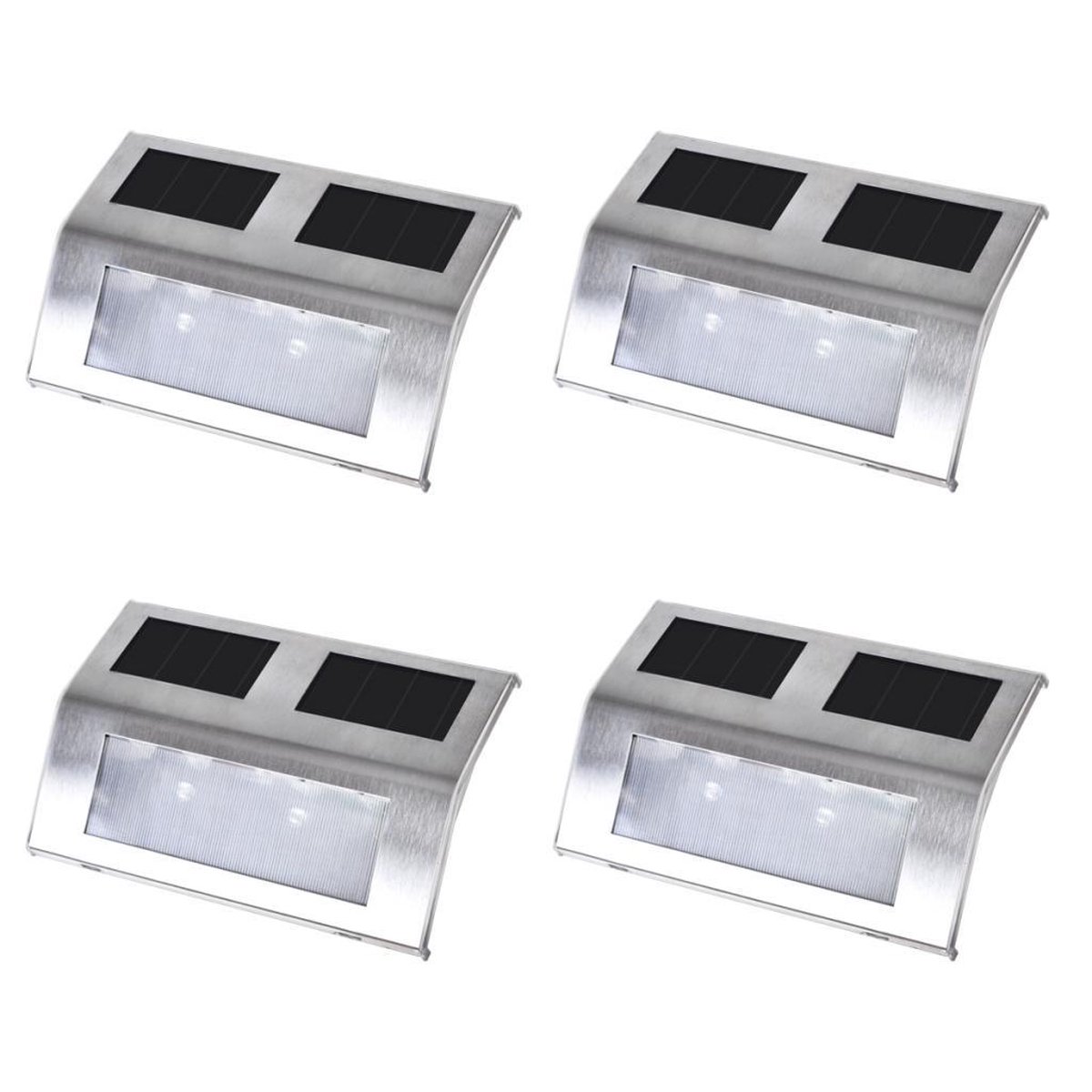VidaXL Wandlamp Solar set van 4