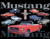 Wandbord - Ford Mustang Collage - 30x38cm