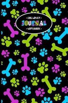 Dog Paw Prints and Bones Dog Lover Journal & Notebook