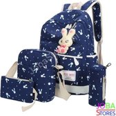 Schooltassen Set Bunny Donker Blauw (5-delig)