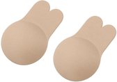 Tepelbedekkers - tepel bedekkers - push up nipple covers - silicone nipple covers - beige-Met Push Up Functie