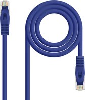 Stevige UTP-netwerkkabel categorie 6 NANOCABLE Cable de red latiguillo RJ45 LSZH Cat.6A UTP AWG24, Azul, 3.0m 3 m Zwart Blauw