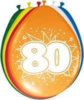 8x Ballons décoration 80 ans
