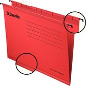 Esselte Classic Versterkte Hangmap - A4 - 25 stuks - Rood - Voor Thuiswerken - Ideaal Voor Thuiskantoor