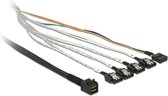 Cable mini SAS HD SFF-8643 > 4 x SATA 7 pin 0 5m