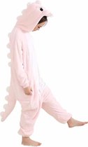 Roze Dino Onesie Verkleedkleding - Volwassenen & Kinderen - XL (175-195 cm)