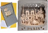 Popcards popupkaarten - Parijs Eiffeltoren Montmarte  Sacré Coeur Notre Dame Paris Stedentrip pop-up kaart 3D wenskaart