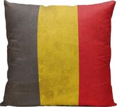 Belgische Vlag (Belgie) - Sierkussen - 40 x 40 cm - Reizen / Vakantie - Reisliefhebbers - Voor op de bank/bed