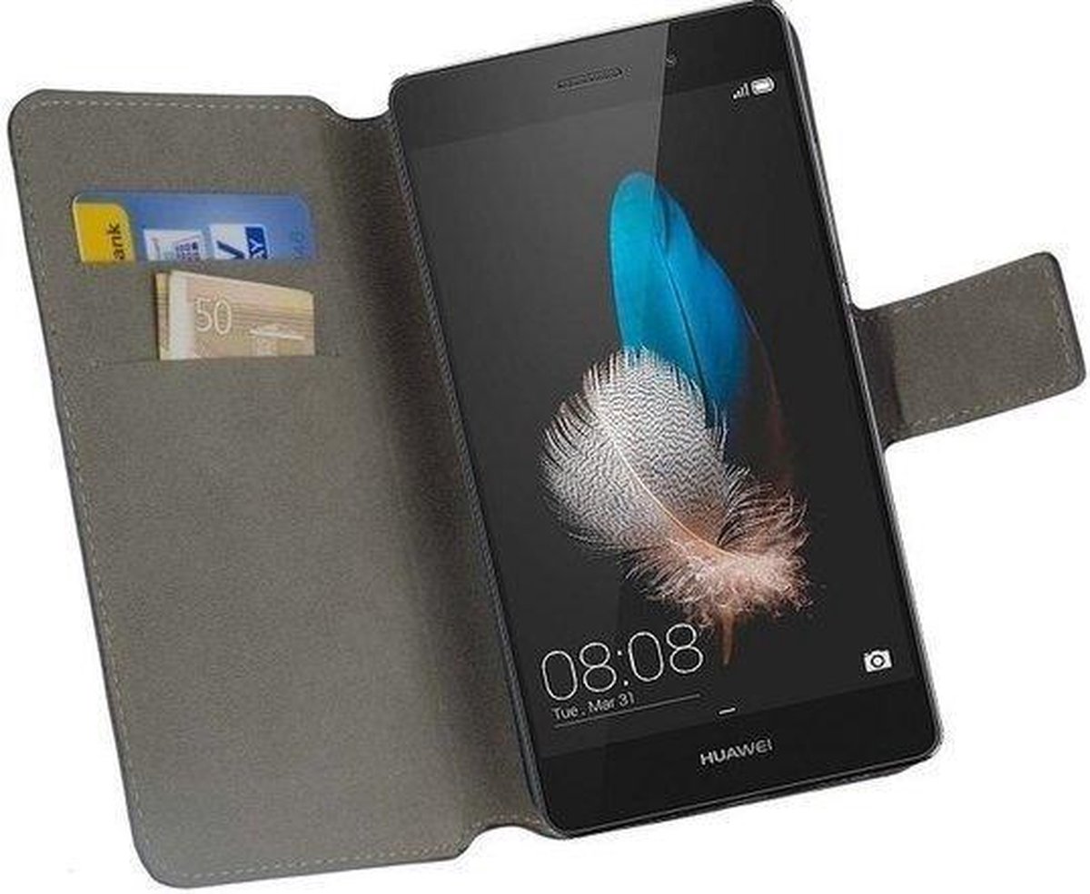 importeren markt provincie Huawei P8 Lite Wallet Bookcase cover Zwart | bol.com