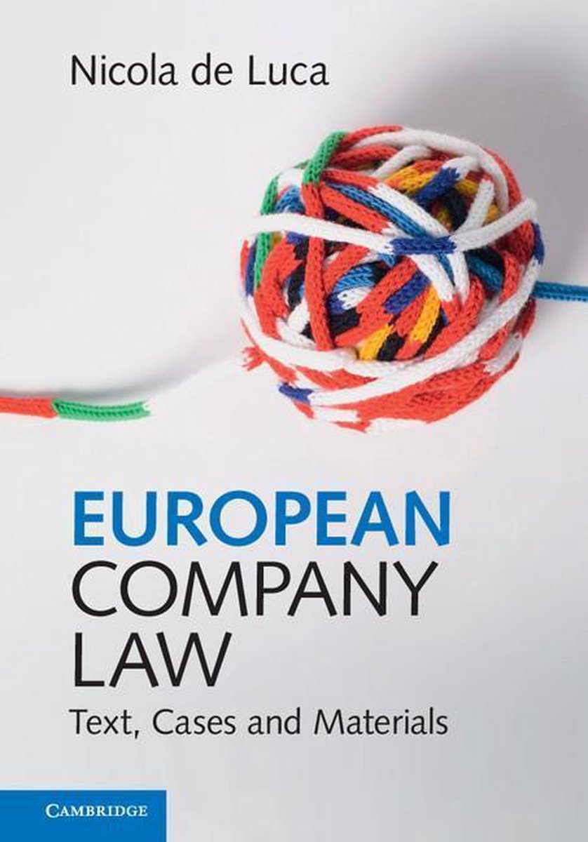 European Company Law - Nicola de Luca