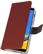Booktype Telefoonhoesjes - Bookcase Hoesje - Wallet Case -  Geschikt voor Galaxy A7 (2018) - Bruin