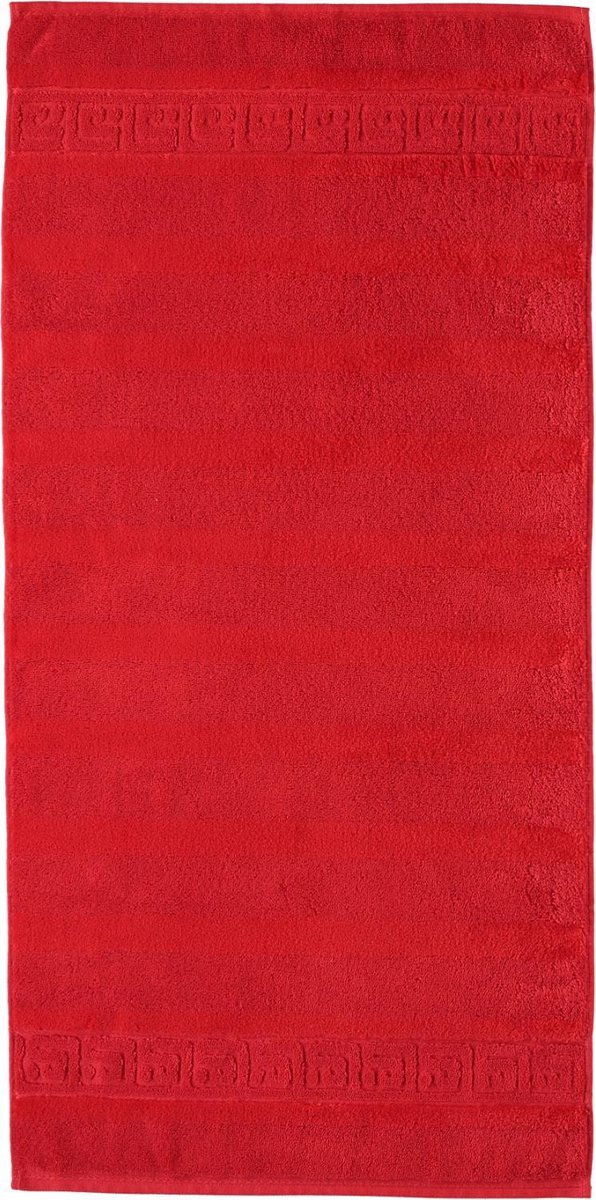 CAWÖ Noblesse Uni Badhanddoek - Rood - 50x100