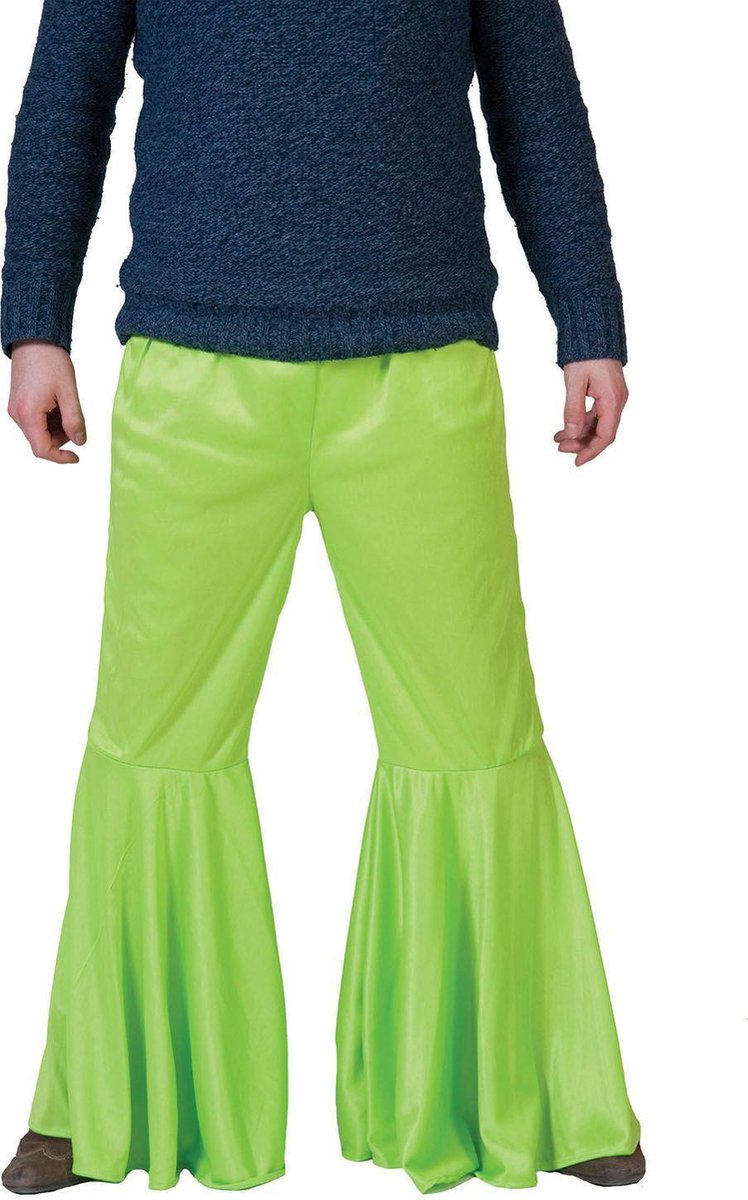Funny Fashion - Hippie Kostuum - Hippie Broek Groen Man - groen - Maat  56-58 -... | bol.com