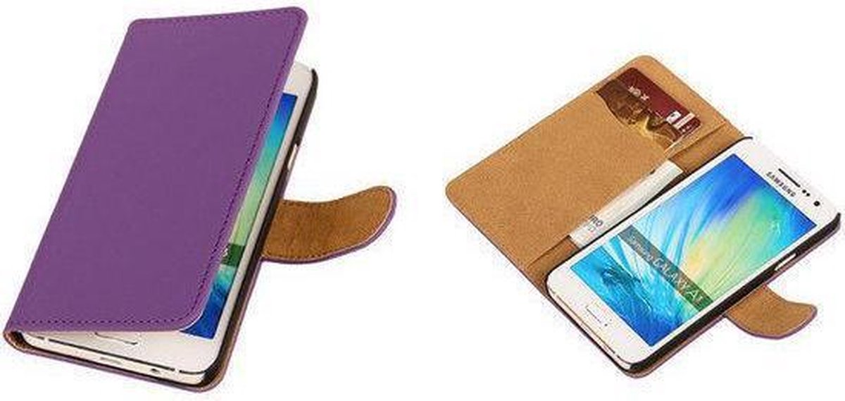 Paars Samsung Galaxy A3 Hoesjes Book/Wallet Case/Cover