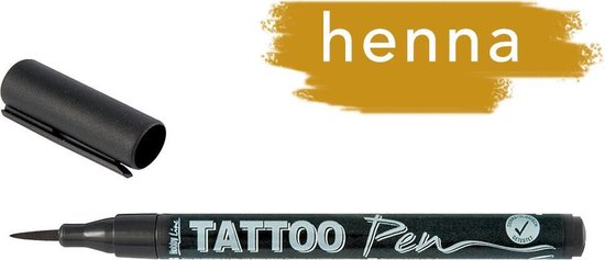 Reinig de vloer Rechtsaf onderwijzen KREUL Henna Tattoo Stift - Tattoo pen voor creatief schilderen en decoreren  van... | bol.com