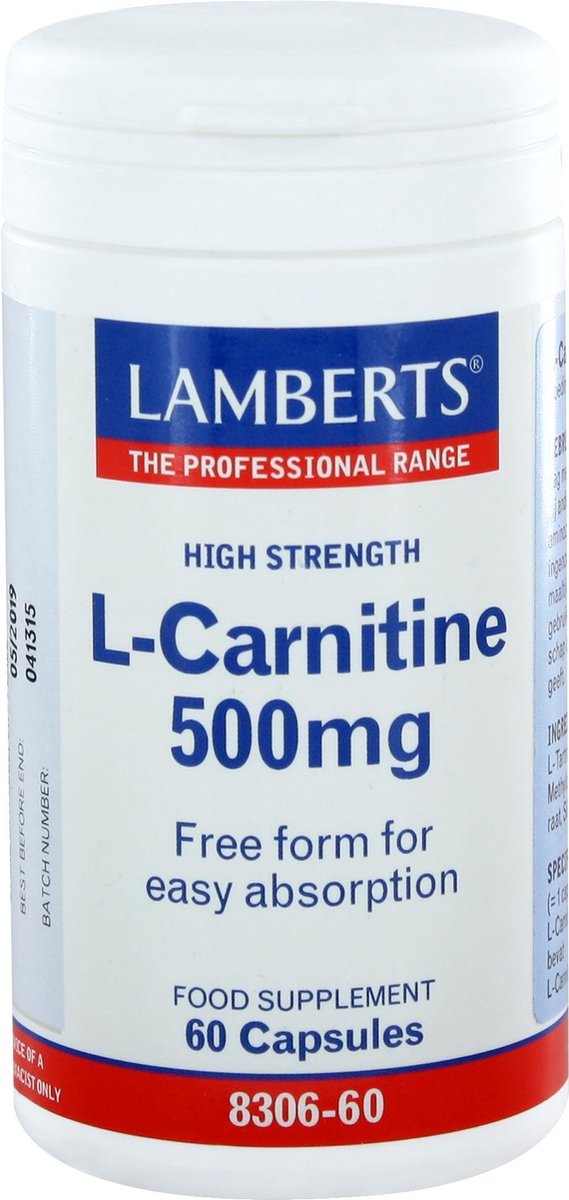 Goedkoopste Lamberts L-Carnitine 500mg 60 Vegetarische capsules