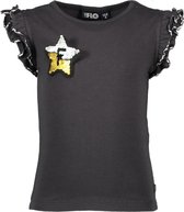 Like Flo Meisjes T-shirt Ruffle Animal - Grijs - Maat 110