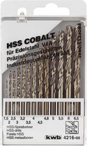 KWB HSS Cobalt Boren - 1,5-6,5 mm - 13-D -elig