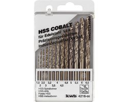 KWB HSS Cobalt Boren - 1,5-6,5 mm - 13-D -elig