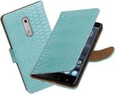 BestCases.nl Nokia 5 Slang booktype hoesje Turquoise