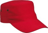 Militairy look rebel cap rood