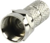 F-Connector 6.4 mm Male Metaal Zilver