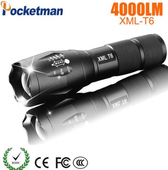 Militaire zaklamp - LED zaklamp - 4000 Lumen - Inzoombaar | bol.com