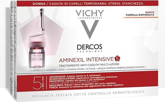 Vichy Dercos - Aminexil Trattamento Anticaduta Donna, 42 Fiale x 6ml