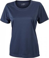 James nicholson Dames t-shirt sport jn357 donker blauw maat l