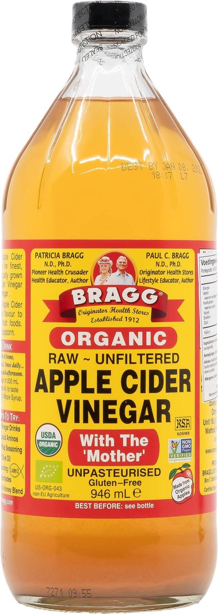 Apple Cider Vinegar (Biologisch & Ongefilterd) - Bragg 946 ml