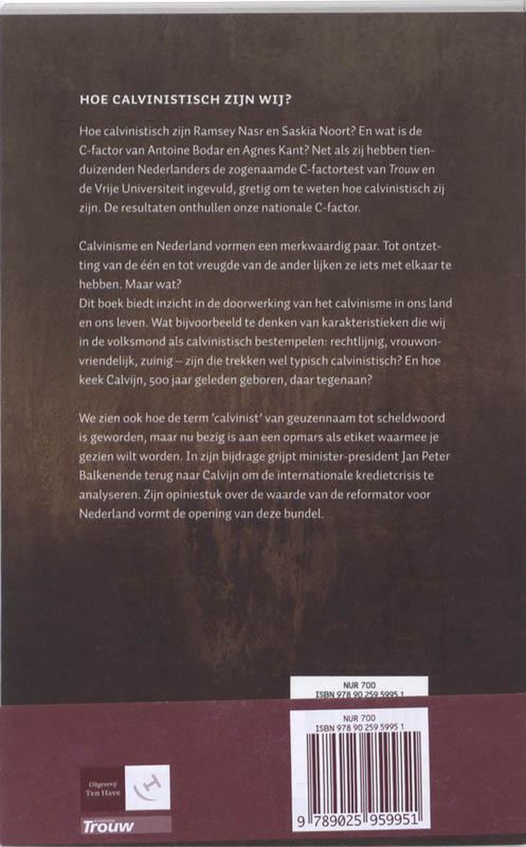 De C-Factor Van Nederland - back cover