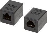 LogiLink kabeladapters/verloopstukjes Inline Coupler 1:1 Cat.6 RJ45 UTP, Black