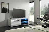 TV Kast Meubel Hoogglans Wit – Witte TV Meubel Modern Design – TV Kast Wit Inclusief Led verlichting – Perfecthomeshop