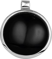 The Jewelry Collection Hanger Onyx - Zilver