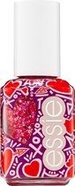 Essie Valentine's Collection Matte Glitter Top Coat - 600 You're So Cupid - Vernis à ongles rouge - 13,5 ml