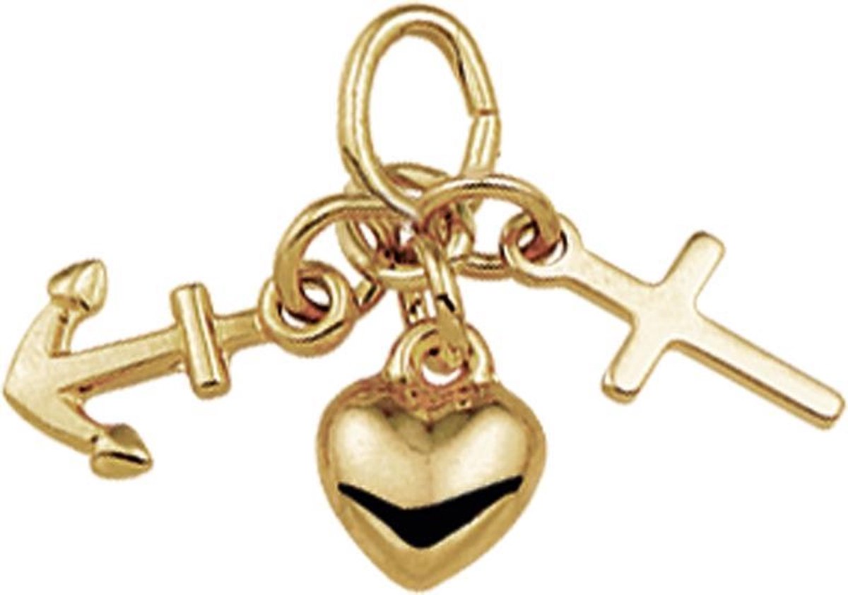 The Jewelry Collection Hanger Geloof, Hoop En Liefde - Geelgoud (14 Krt.)