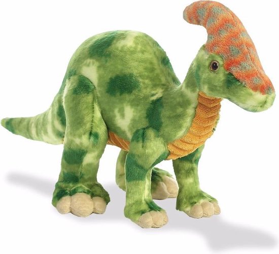 Doe een poging vergiftigen span Pluche dinosaurus knuffel Parasaurolophus 35 cm - dino knuffeldier | bol.com